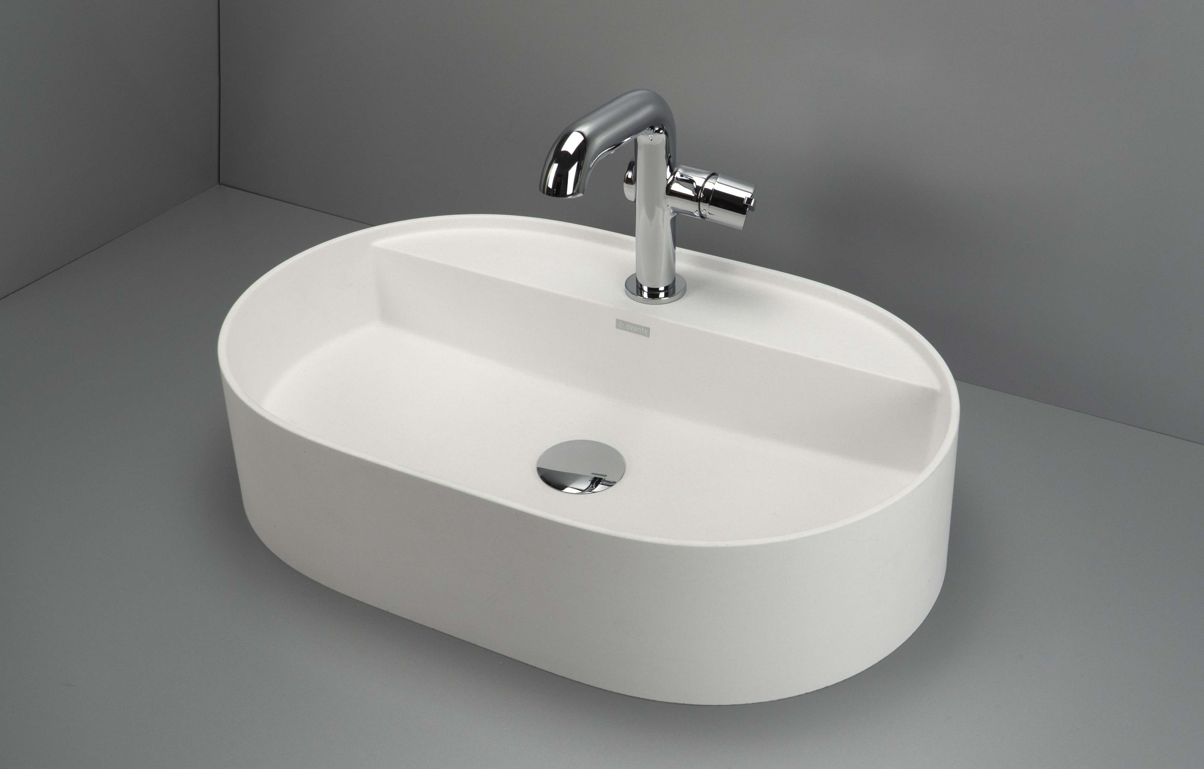 Deante Silia umywalka 55x35 cm owalna nablatowa biała CQS_AU6B