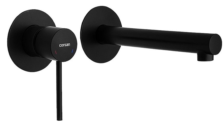 Corsan Lugo bateria umywalkowa podtynkowa czarny półmat CMB7515BL - Wysyłka w 24h