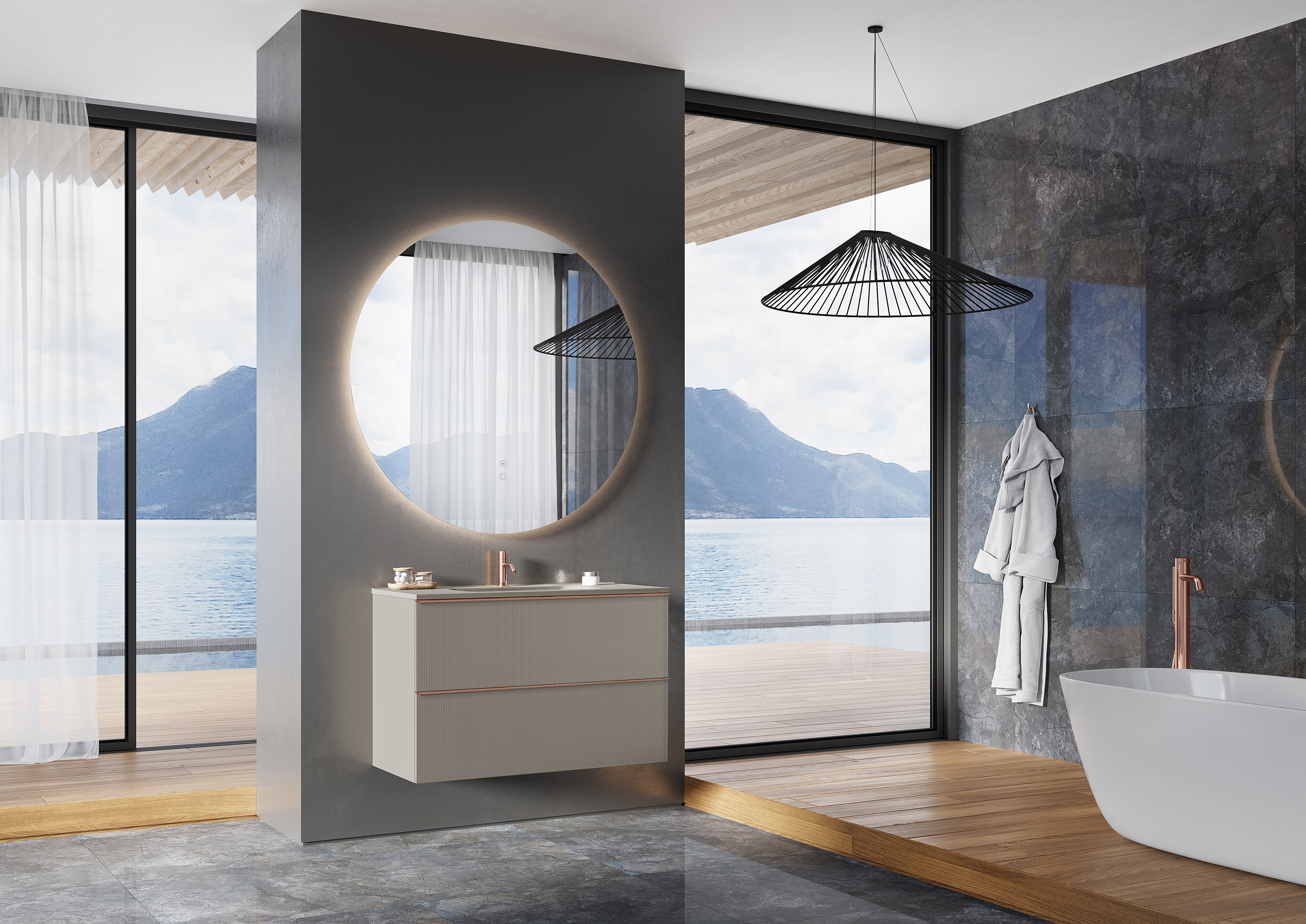 Elita Look uchwyt do szafki 100 cm różowy złoty połysk RE121000015450