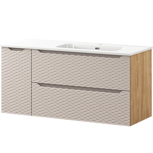 COMAD Zestaw mebli OCEAN BEIGE 2 szafki z umywalką meblową GO 2 120 c