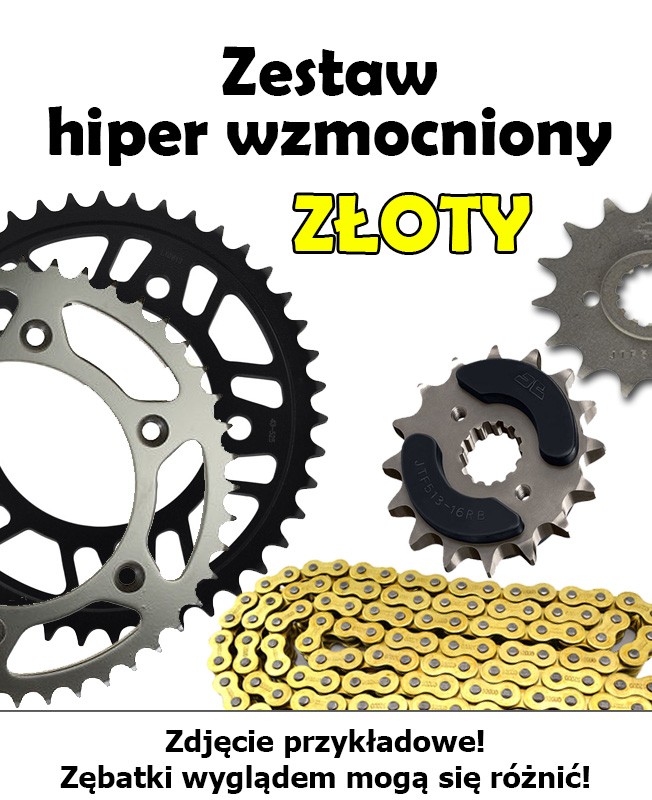 Bmw f700 gs 2013-2016 zestaw napędowy did hiper wzmocniony złoty 3 6 8 1