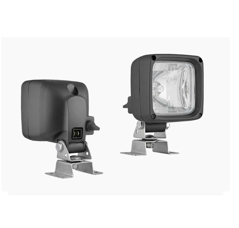 Halogenowa lampa robocza z uchwytem omega, złączem AMP Faston wyłącznik LKR5FF.46591 Wesem