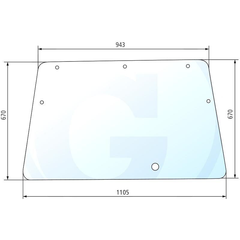 Szyba przednia Deutz AgroCompact 4366118