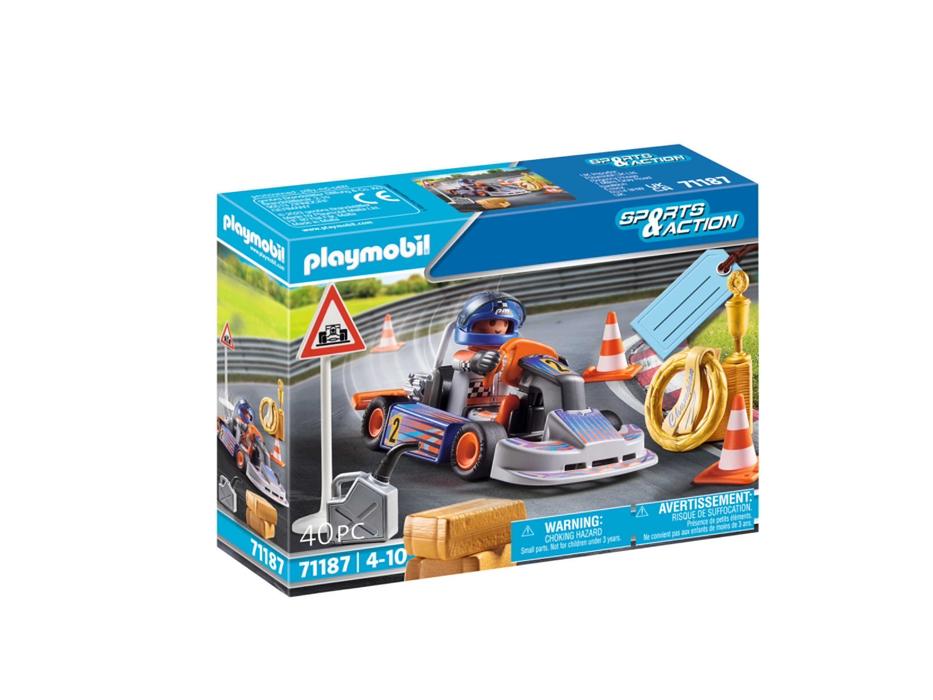 Playmobil Zestaw prezentowy z personalizowaną etykietą Gokart wyścigowy
