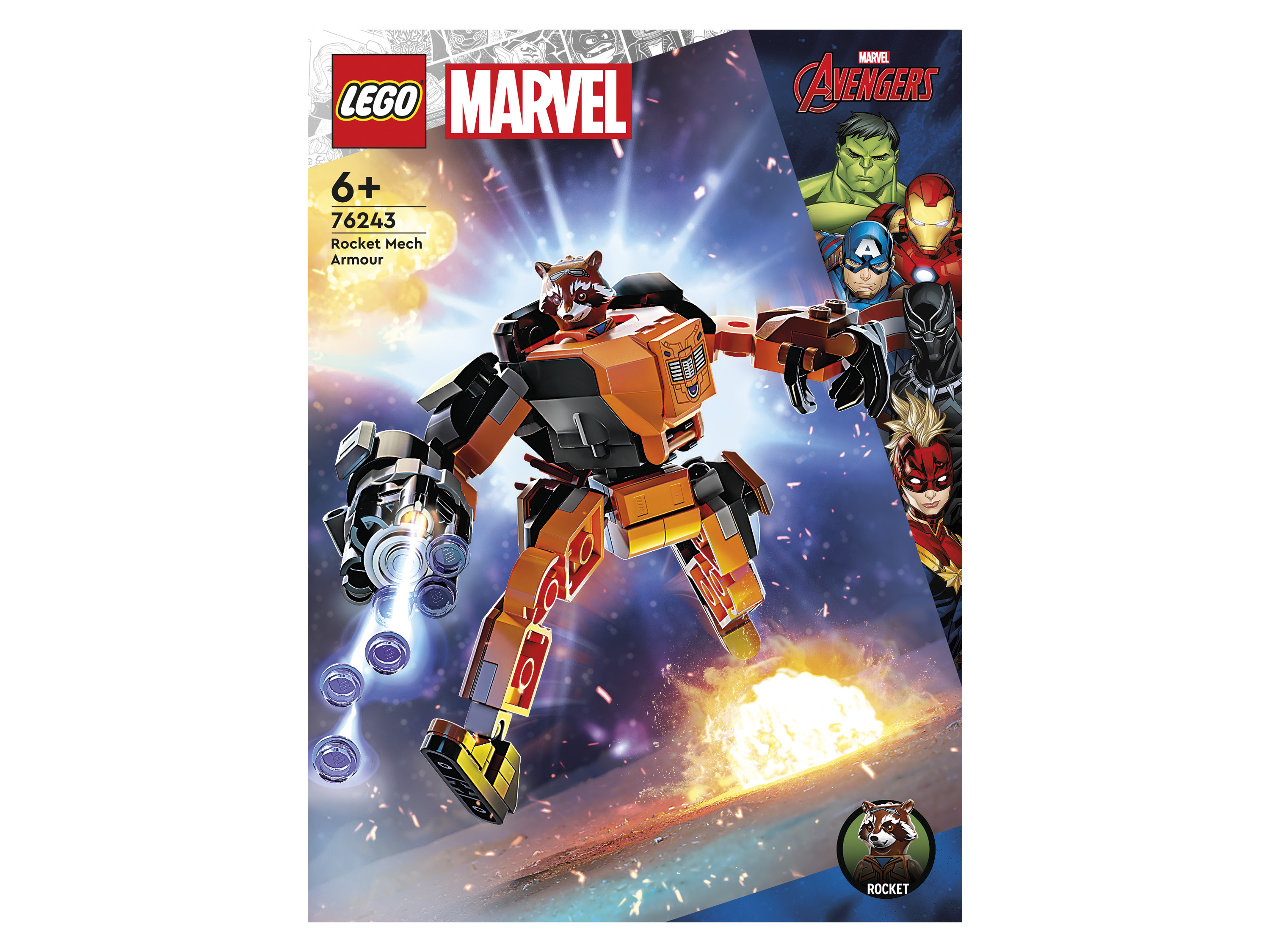 Lego Marvel Super Heroes 76243 Mechaniczna zbroja Rocketa