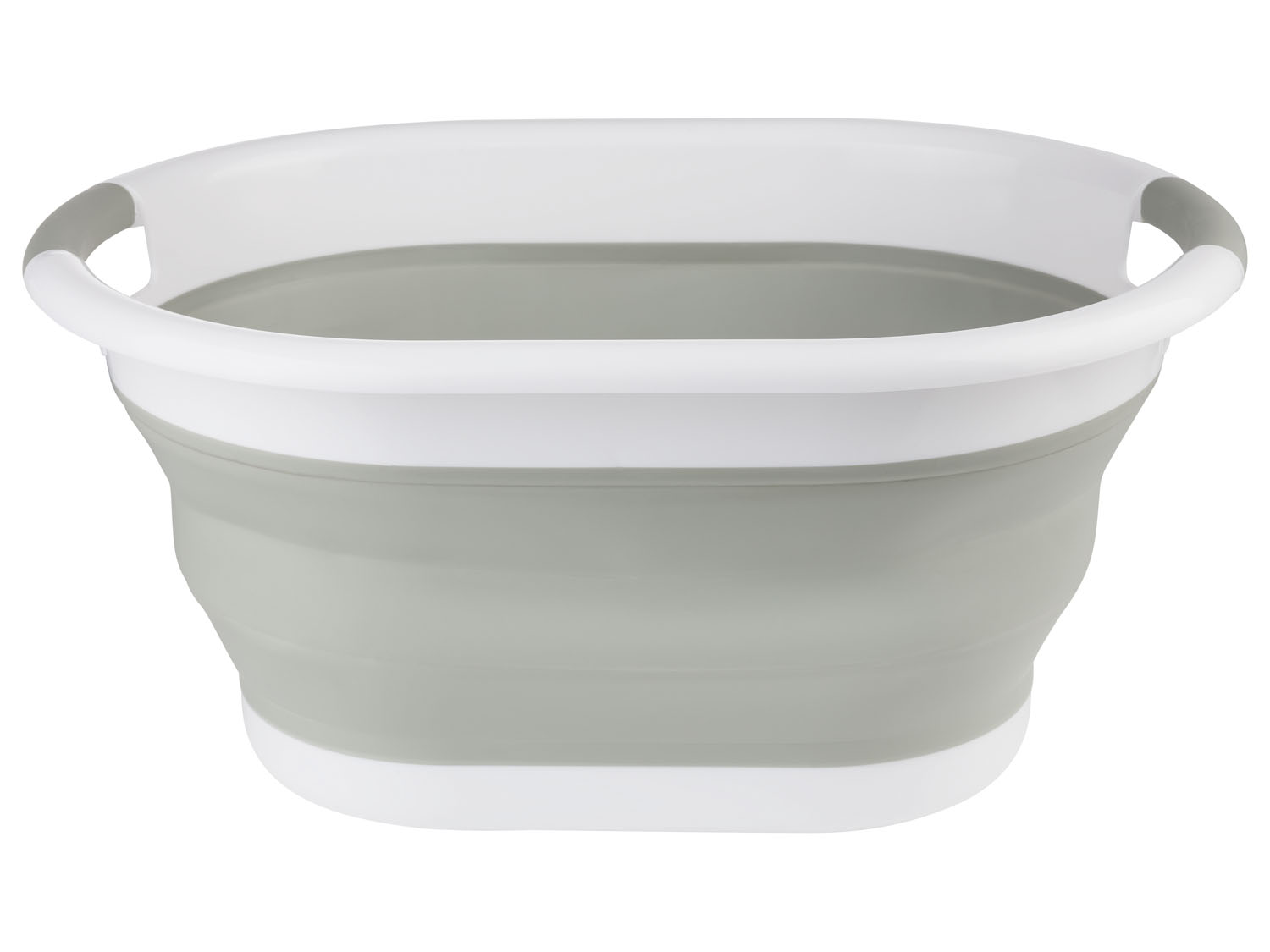 AquaPur Kosz na pranie składany, 1 sztuka Biały/jasnoszary