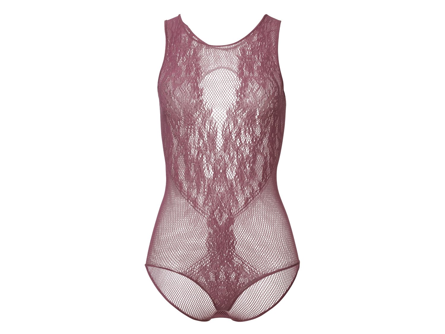 Esmara Lingerie Body damskie z koronką Malinowy, M 40/42