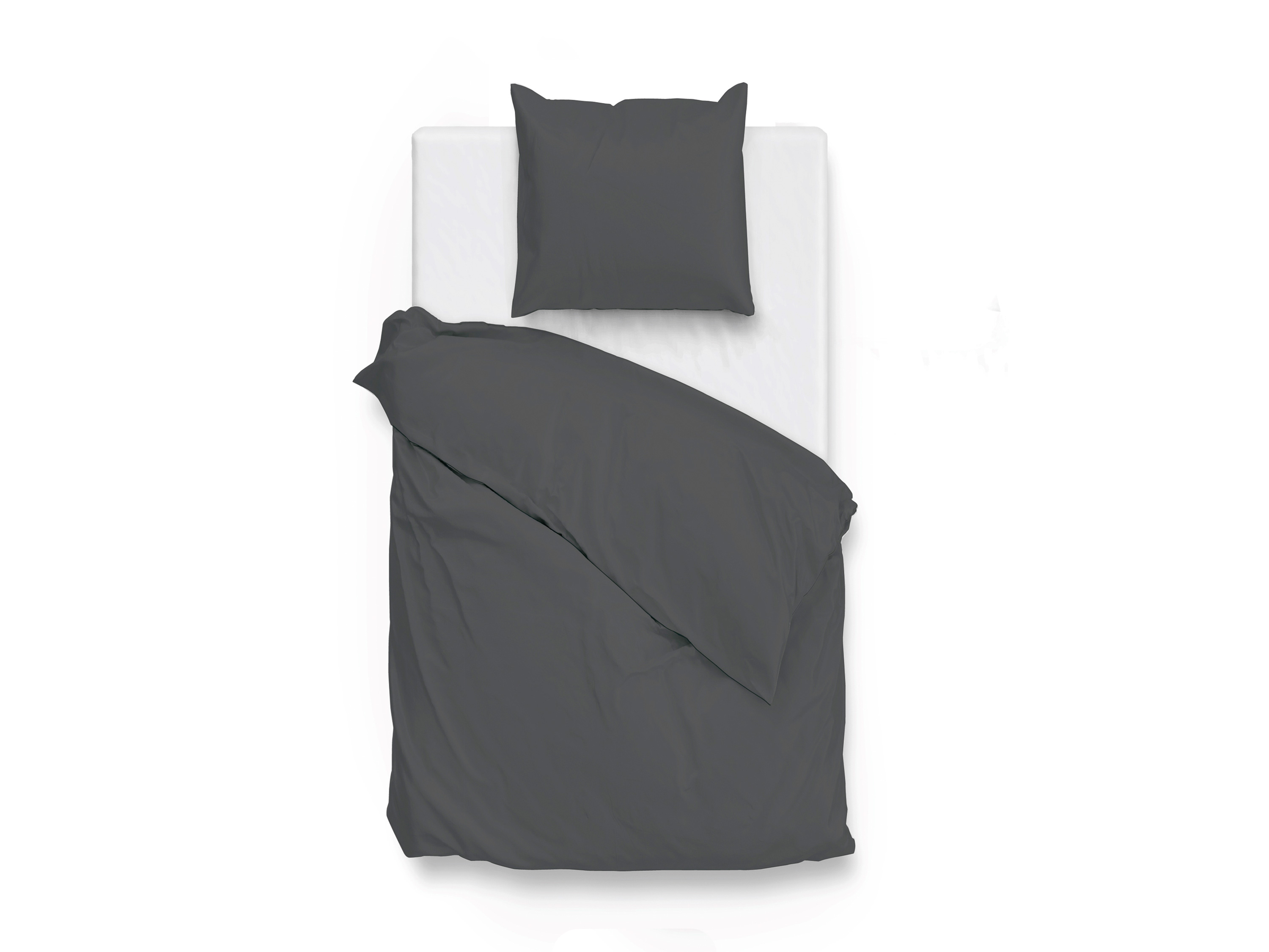 Face-2-Face Pościel Satinado z satyny bawełnianej antracyt, 155 X 220 CM