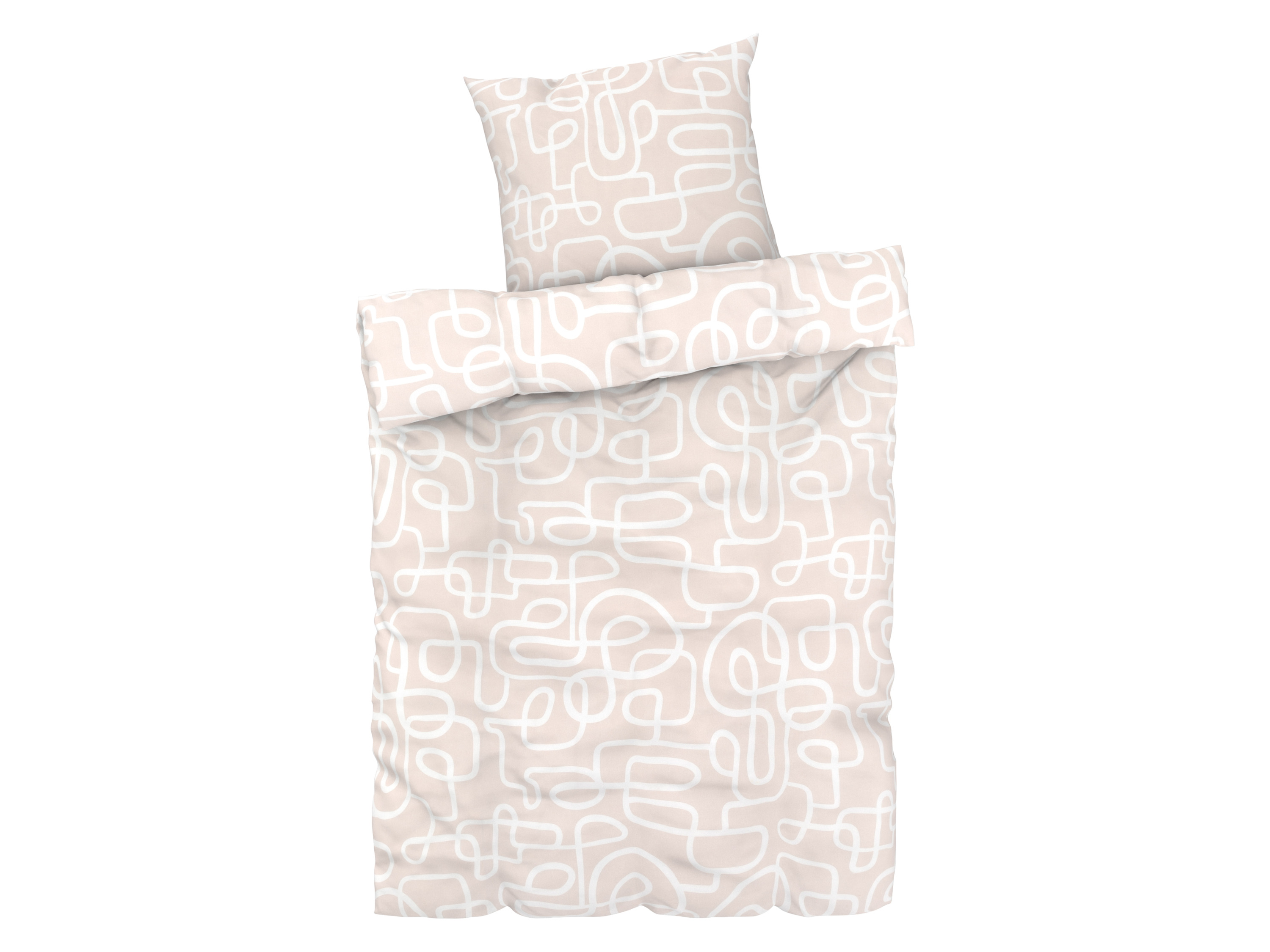 Livarno home Pościel z mikrowłókna satynowego, 140 x 200 cm Wzór biały