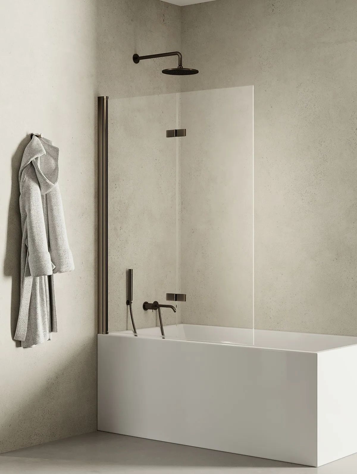 Darmowa Dostawa - Parawan nawannowy dwuczęściowy New Trendy New Soleo Gunmetal Brushed P0141