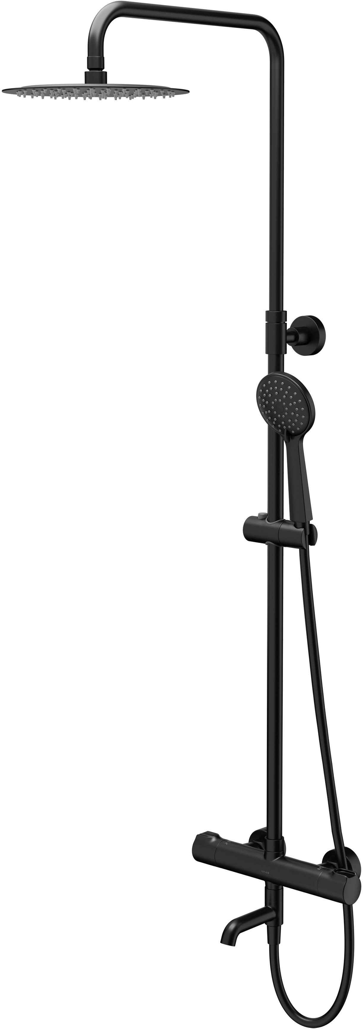 Darmowa Dostawa - Zestaw prysznicowy ścienny termostatyczny z deszczownicą czarny Cersanit City S951861