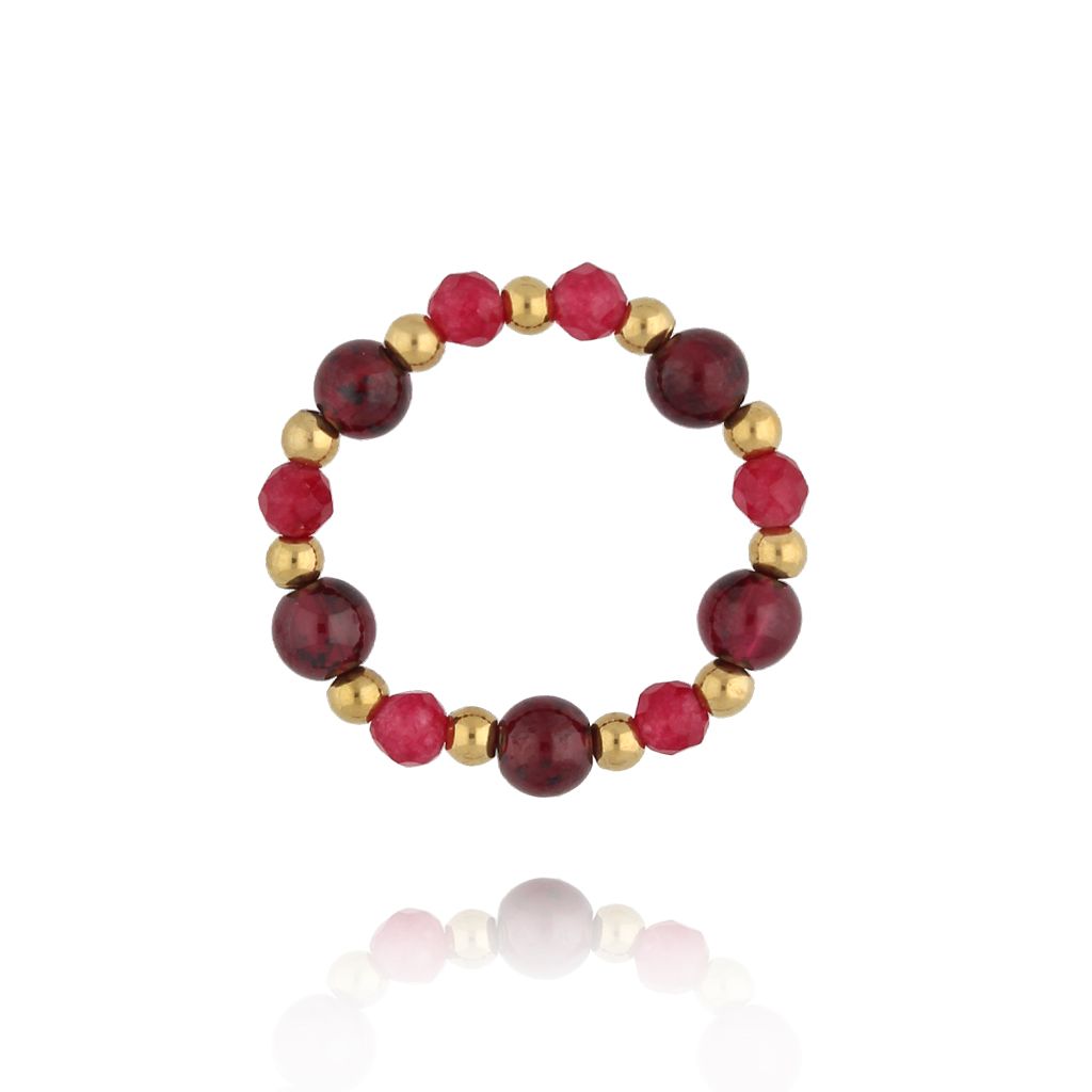 Pierścionek elastyczny bordowy PSC0713