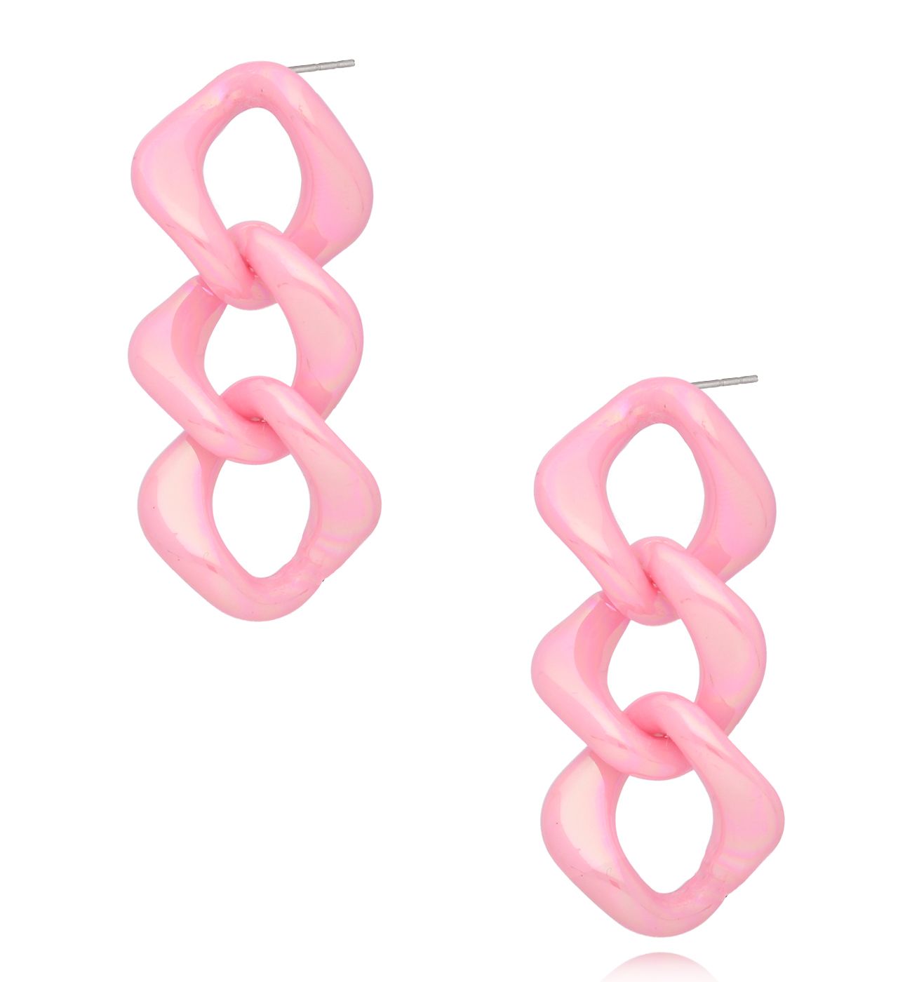 Kolczyki łańcuchy różowe Selle KZA0172