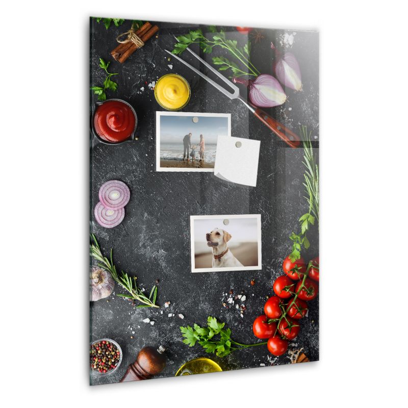 Foto tablica magnetyczna Wallfluent 40x60 cm Składniki na pizzę 1 szt.