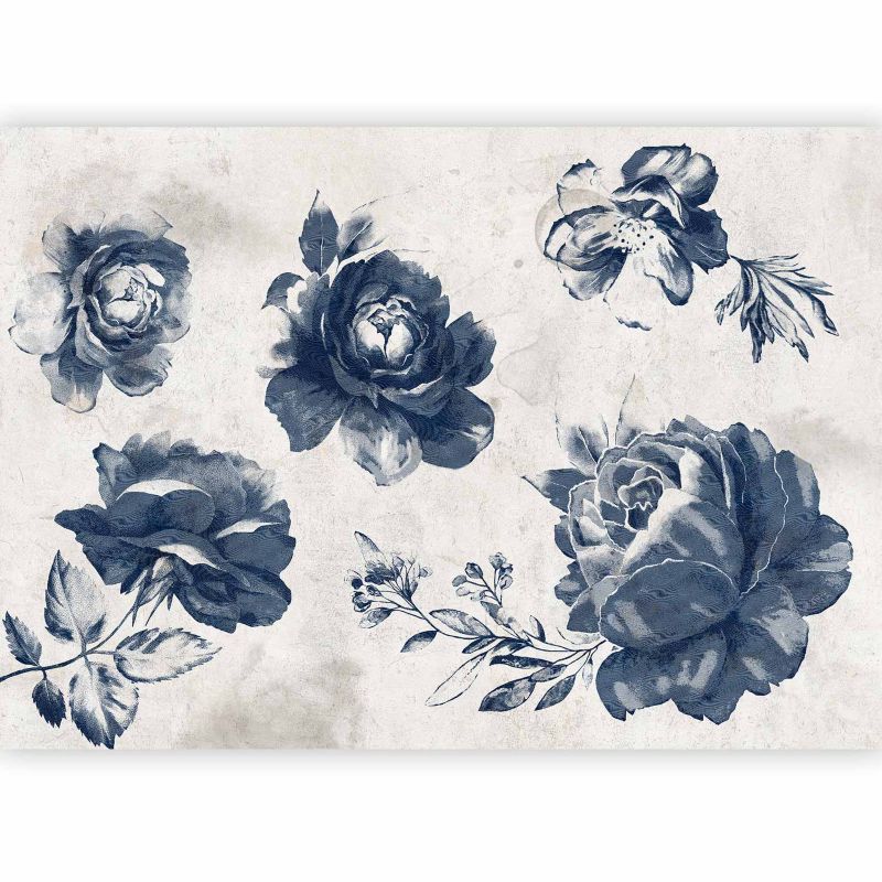 Fototapeta flizelinowa Artgeist 110g/m2 Kwiaty niebieska 150x105 (3 części) 0898ac rolka 1 szt