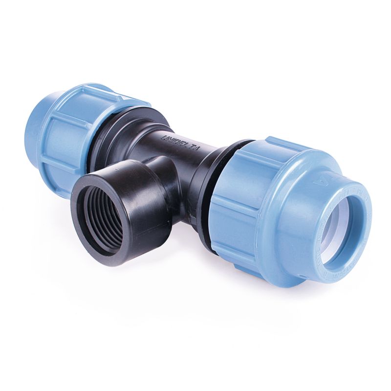 Trójnik PE Pipelife z gwintem wewnętrznym 40 mm x 1" x 40 mm