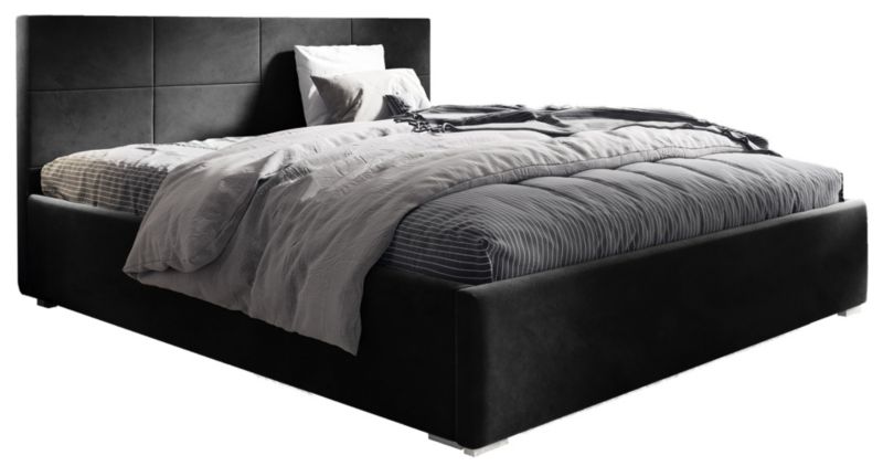 Łóżko tapicerowane 160x200 z pojemnikiem Bonni Matia Czarne 1 szt.