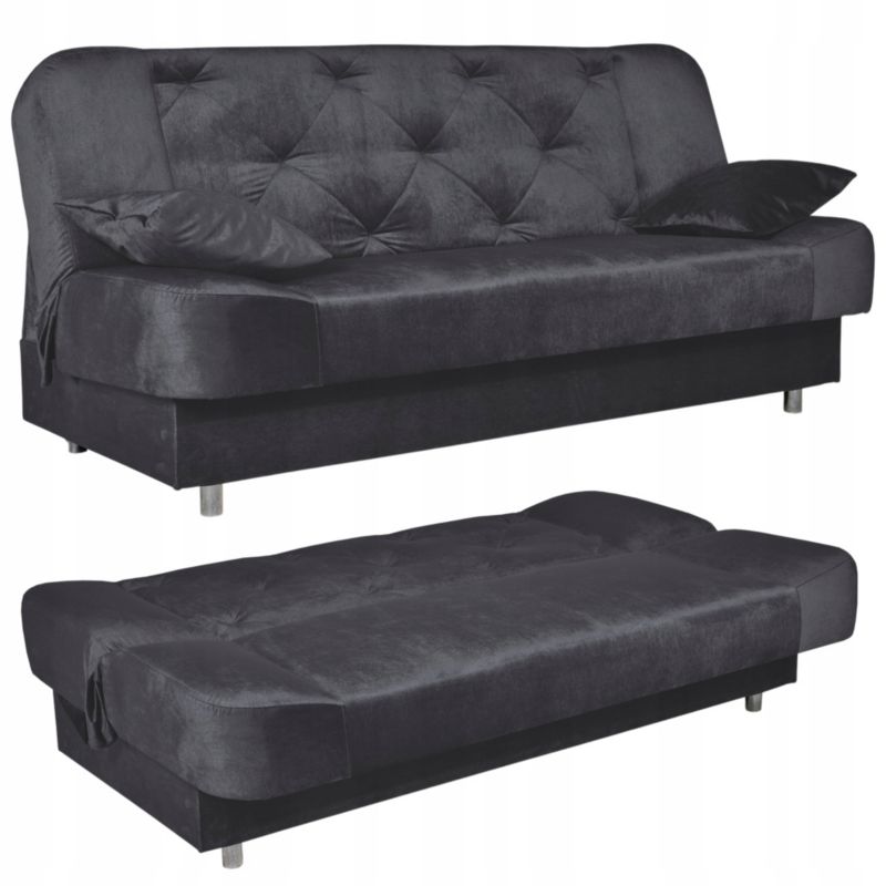 Kanapa do salonu rozkładana Family Meble Sara Karo grafitowy 1szt