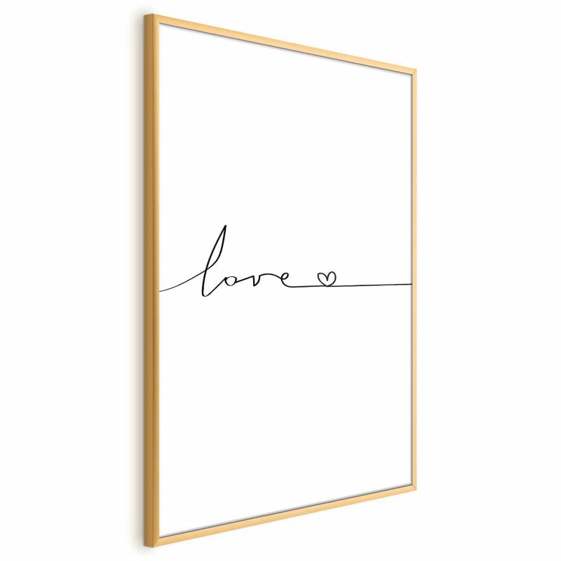 Plakat Artgeist Miłość wszędzie 21x30 cm z ramą złotą 1 szt