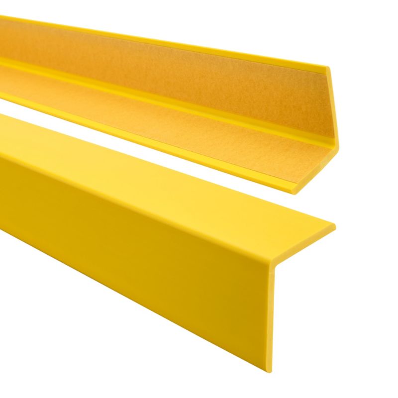 Kątownik miękki PCV 50x50mm QUEST, kątownik samoprzylepny ochronny, żółty, 90 cm