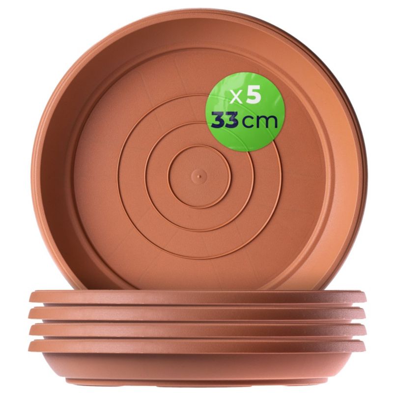 Podstawka KADAX do doniczek okrągła 33 cm terakota 5 szt.