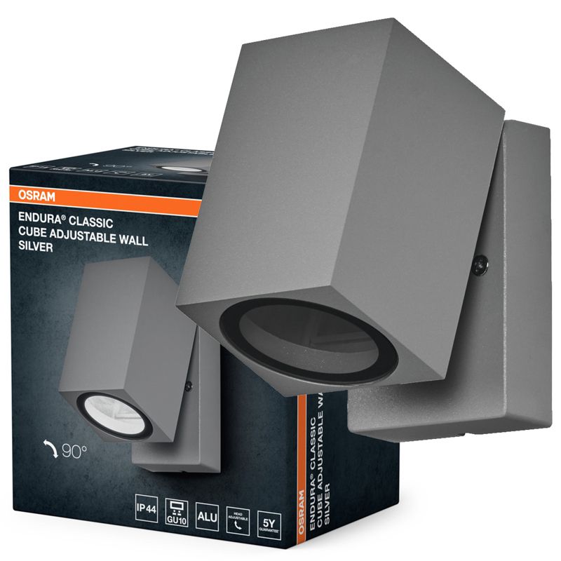 Kinkiet Ogrodowy Osram Lampa Elewacyjna Zewnętrzna GU10 Aluminium IP44 1 szt.