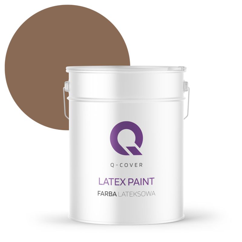 Farba Lateksowa Do Ścian i Sufitów Q-Cover Brązowy ciemny H4917 Głęboki Mat 10L