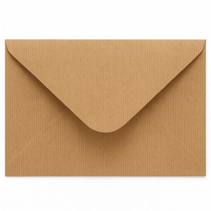 Koperty Ozdobne Neopak C5 Kraft Prążek 120g - Ekologiczne Koperty 50 szt.