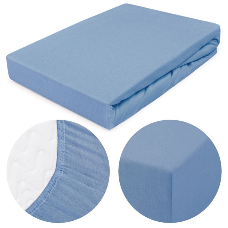 Prześcieradło jersey z gumką Darymex 180x200 kolor Niebieski 1 szt.