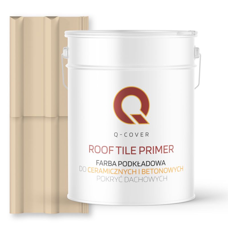 Farba Podkładowa do Dachów Ceramicznych i Betonowych Pokryć Dachowych Q-Cover Kremowo beżowy RAL1015 10L
