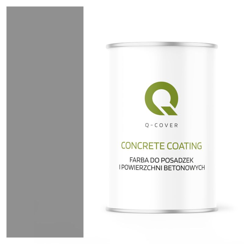 Farba do Posadzek i Powierzchni Betonowych Q-Cover Szary RAL7045 0.9L