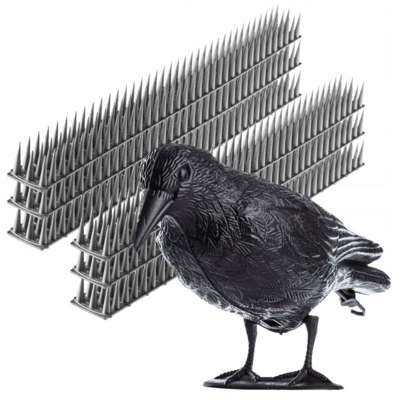 Odstraszacz Ptaków KADAX Kruk Gołębi + Kolce 6szt