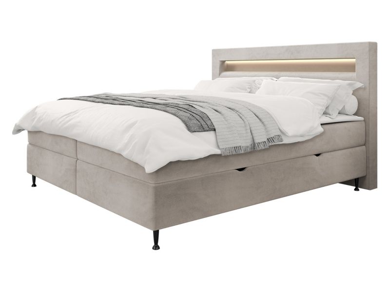 Łóżko kontynentalne MIRJAN 24 Ovo 140x200 beżowy 1 szt.