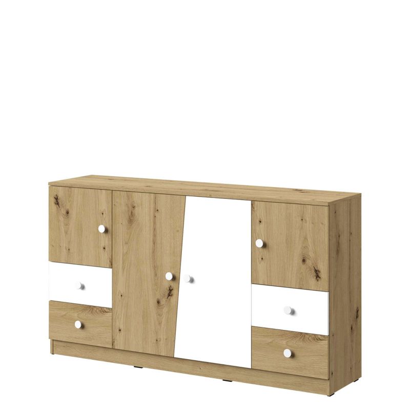 Komoda MIRJAN 24 Nero 06 dąb artisan / biały 1 szt.