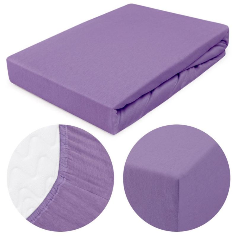 Prześcieradło jersey z gumką Darymex 200x220 kolor Jasny fiolet 1 szt.