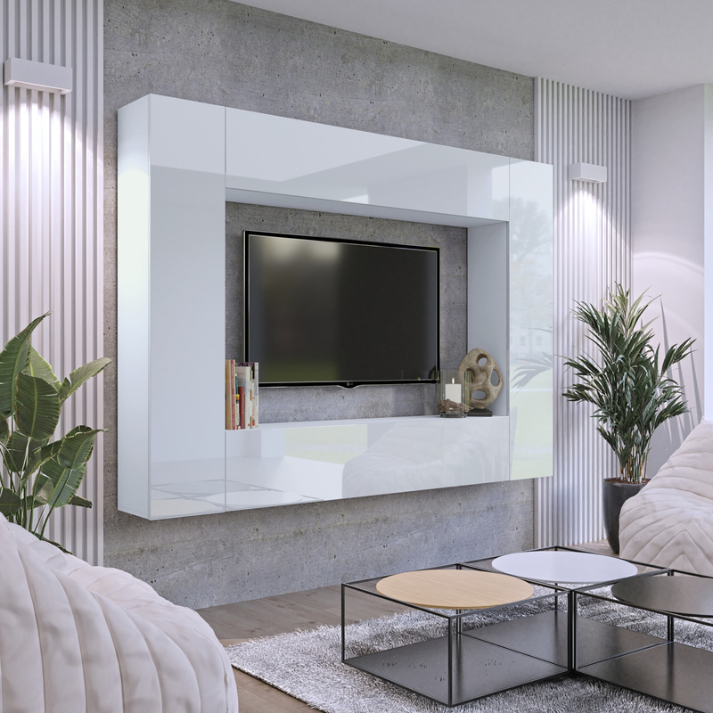 Białe meble do salonu PREMIUM