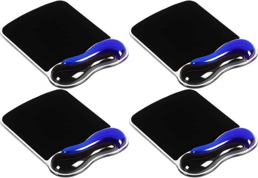 4x Podkładka pod mysz Kensington, Duo Gel, niebiesko-szary