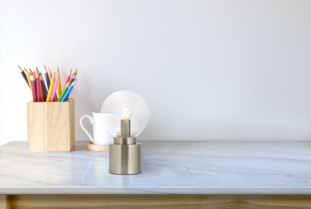 Globo Lighting Marka lampa stołowa 1x25W nikiel mat/szkło opal satynowe 21003N