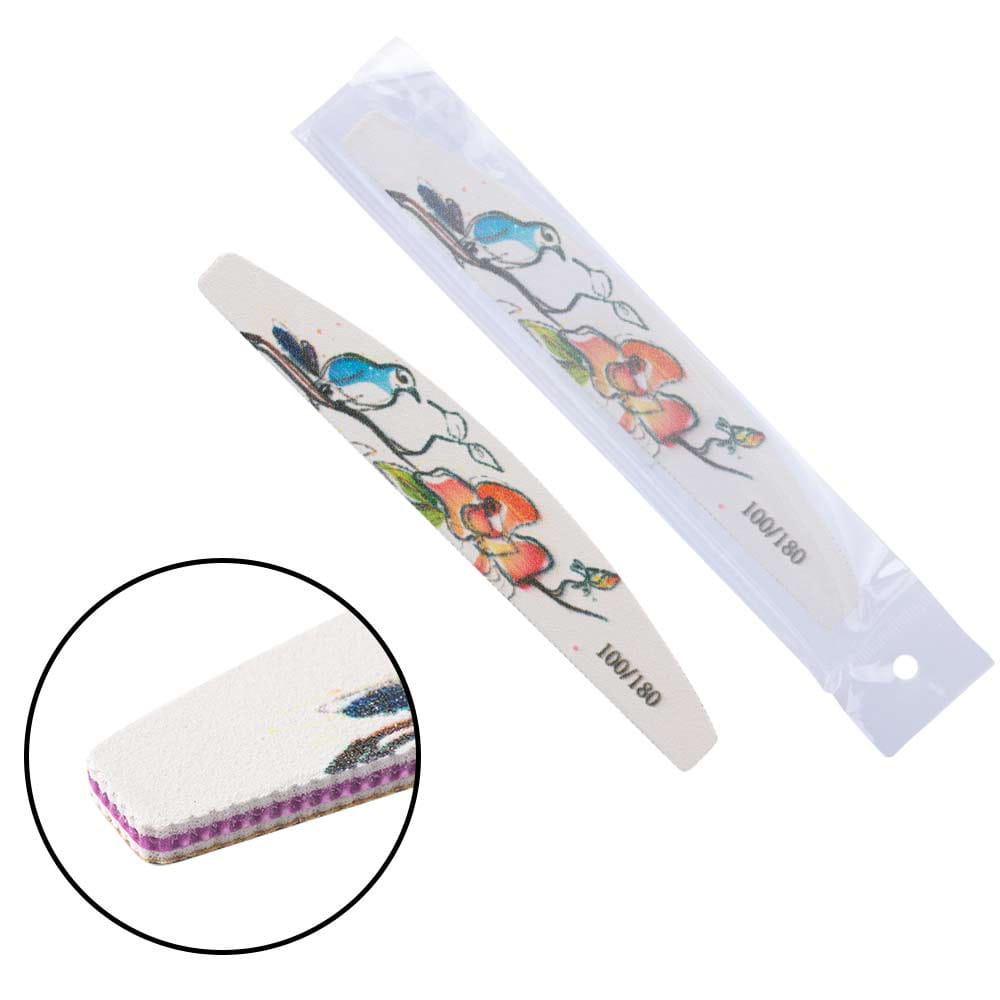 Pilnik do paznokci Bezpieczny Pakiet łódka półksiężyc ptak 100/180