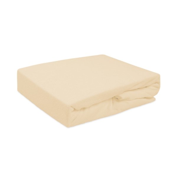Prześcieradło Frotte PREMIUM na wysoki materac 120x200 na gumkę wz. 047 jasny beż