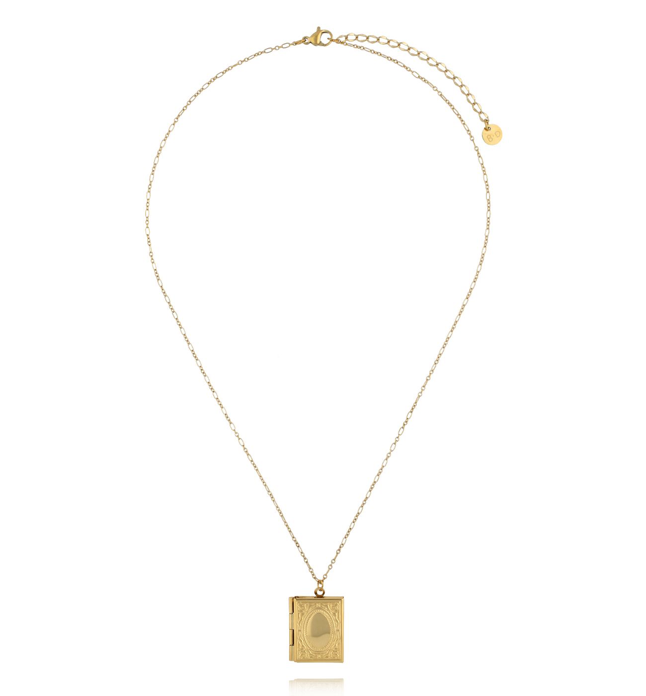 Naszyjnik sekretnik księga złoty NSY0673 - By Dziubeka