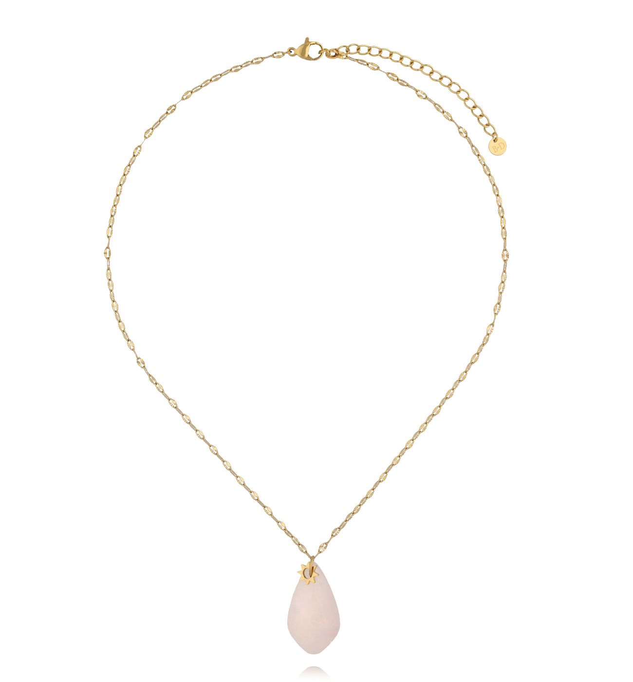 Naszyjnik z kwarcem różowym - By Dziubeka