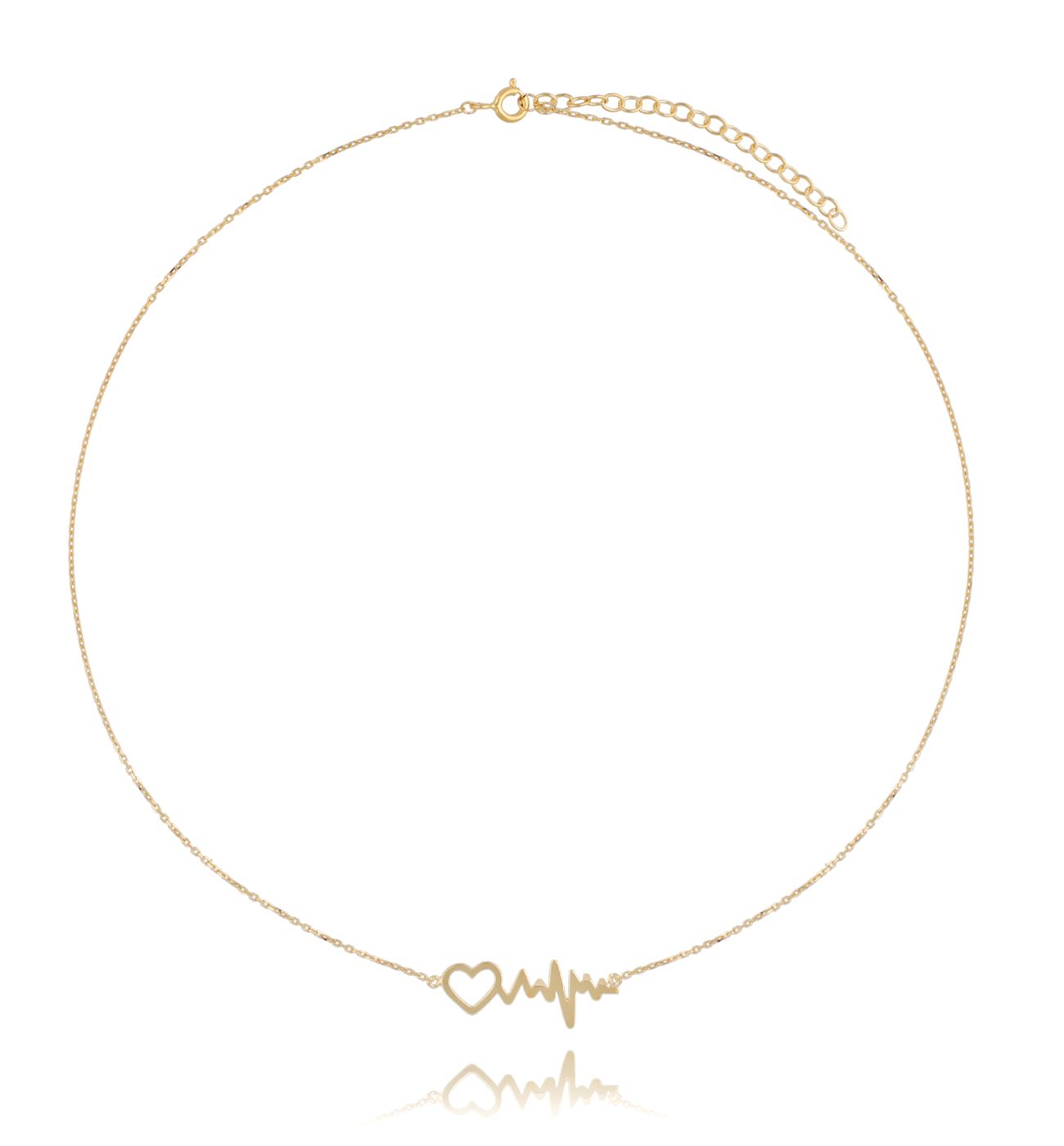 Naszyjnik pozłacany z sercem Saving Memories - By Dziubeka