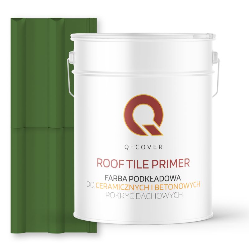 Farba Podkładowa do Dachów Ceramicznych i Betonowych Pokryć Dachowych Q-Cover Zielony trawiasty RAL6010 10L