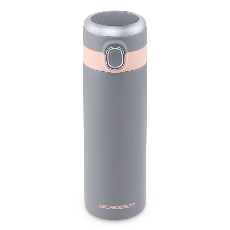 Kubek termiczny Berdsen BD-786 termos na kawę herbatę szary 450ml wyświetlacz 1szt.