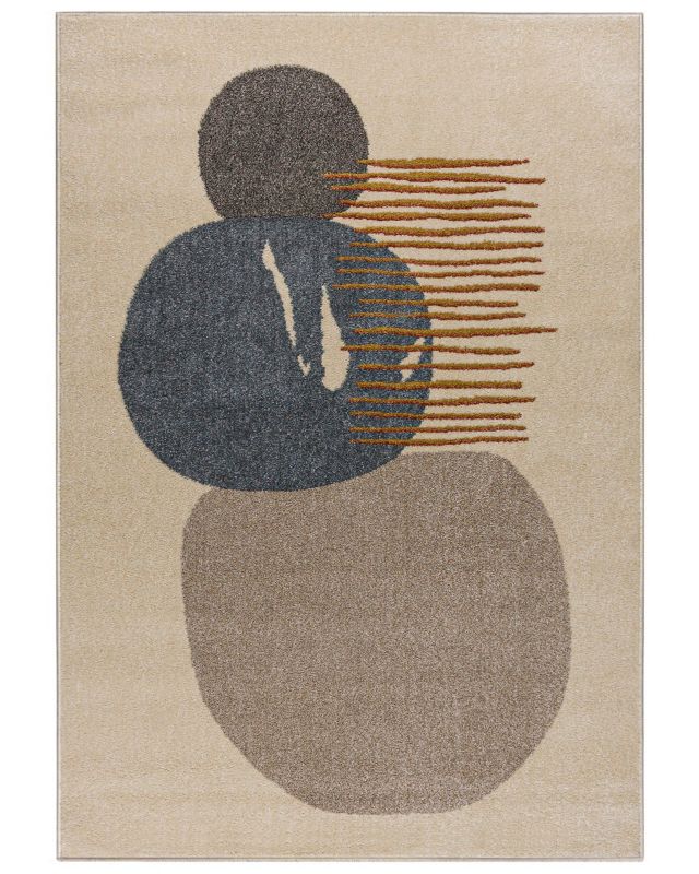 Dywan Wewnętrzny LUCY NP23H Mazovia Prostokątny 160 x 230 cm Szary Kremowy Motyw Geometryczny 1 szt.