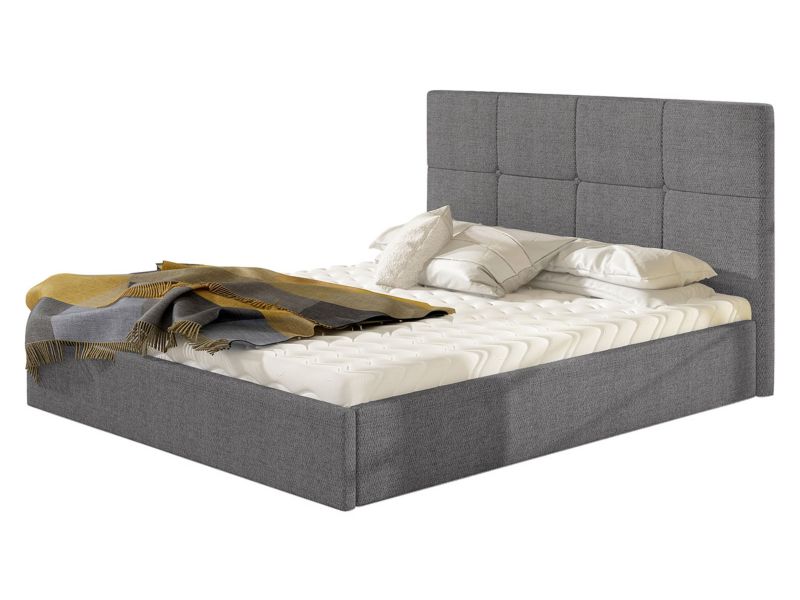 Łóżko tapicerowane MIRJAN 24 Allatessa Duo 140x200 jasny szary 1 szt.