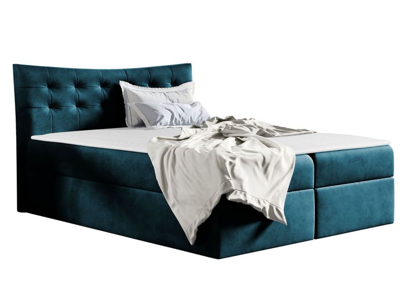 Łóżko kontynentalne MIRJAN 24 Havana 160x200 ciemny turkus 1 szt.