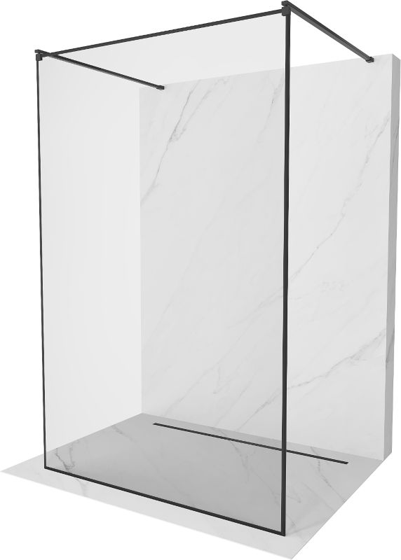 Ścianka prysznicowa Mexen Kioto czarny wzór 110 x 200 cm 800-110-002-70-70 1 szt.