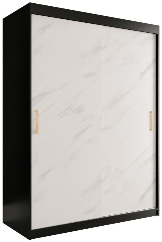 Szafa przesuwna Garderoba Abiks Marmur T 150 czarny + biały 1 szt.